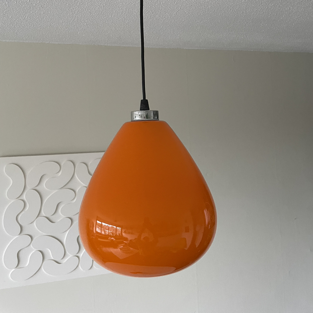 Orange glass pendant 
