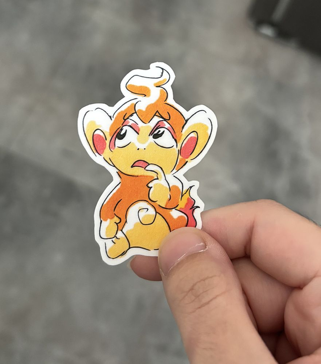 Chimchar vinyl sticker