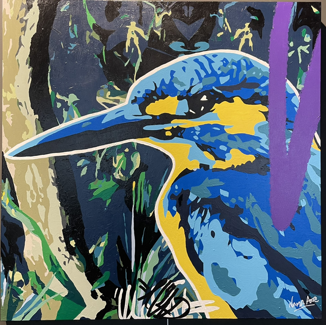 MARTIN-PECHEUR [PEINTURE SUR TOILE]