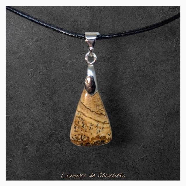 Pendentif &quot;Jaspe paysage&quot; PN-049