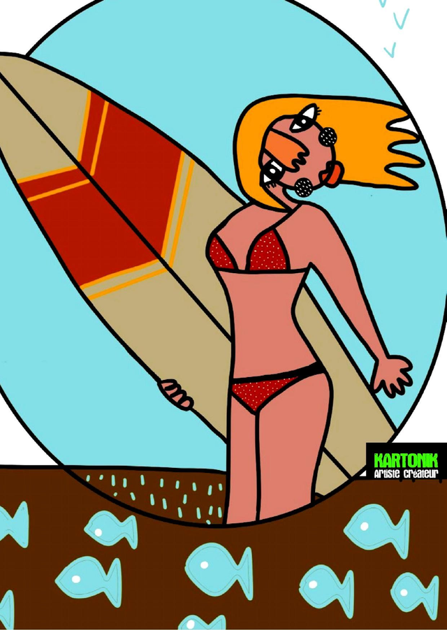 Affiche "La surfeuse"