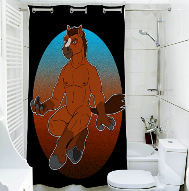 Pferd: Duschvorhang 140cm x 200cm