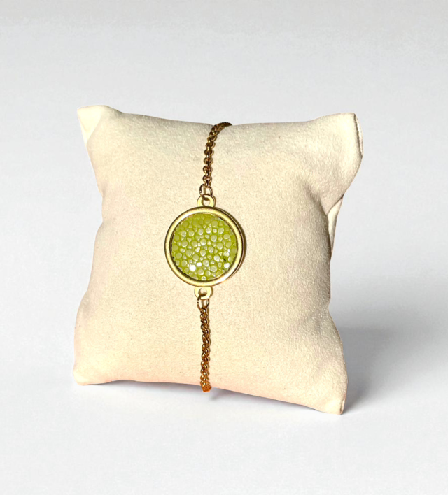 Bracelet à chaîne fine Vert pomme