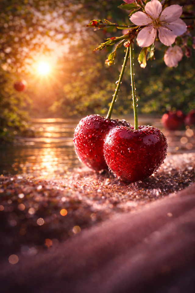 🖼️ Impression murale A4 – Éclat de Cerise