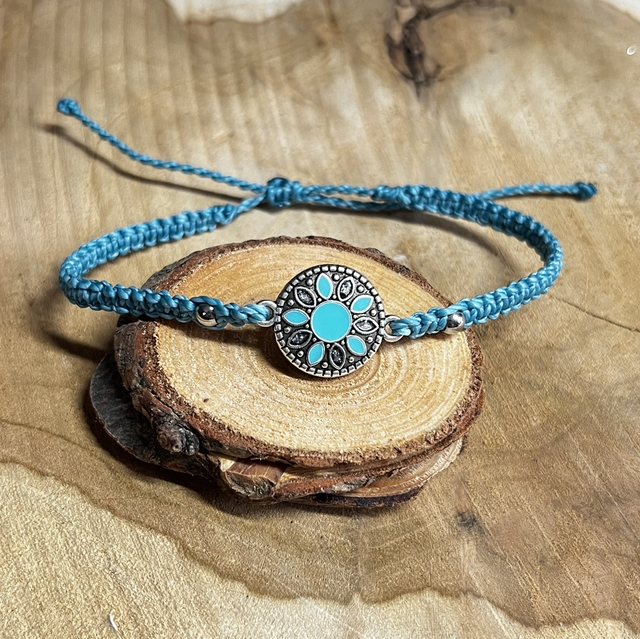 Bracelet estampe turquoise