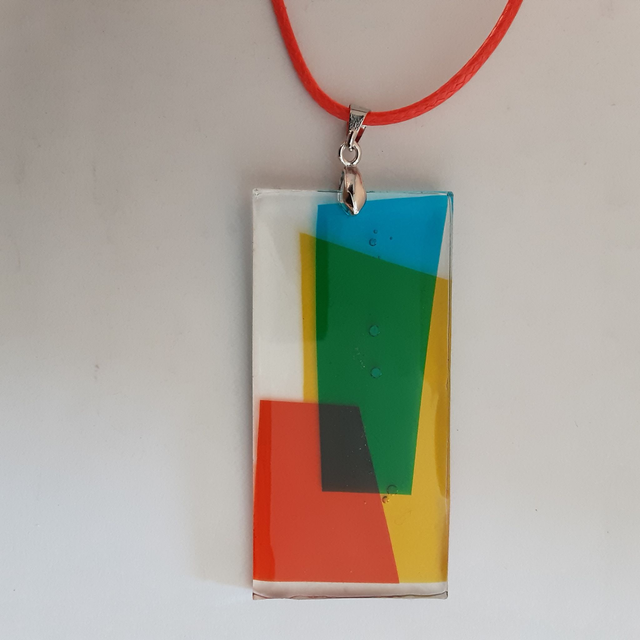 pendentif grand rectangle collection vitrail