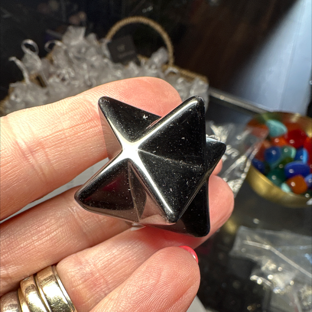 Merkaba Star - Obsidian