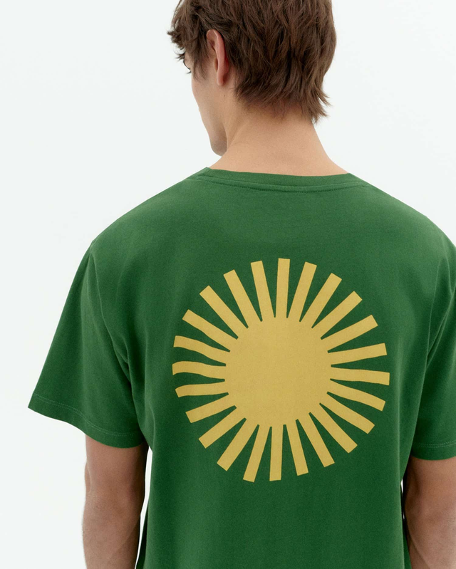 THINKING MU SOL CONTRAST DILL TEE