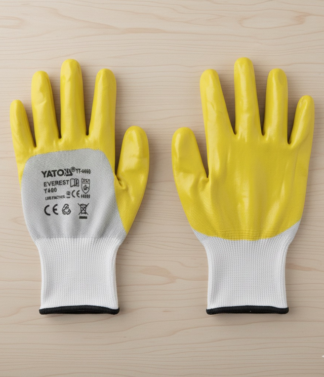 RUKAVICE PRACOVNI NYLON/NITRIL VEL. 9_YT-7480