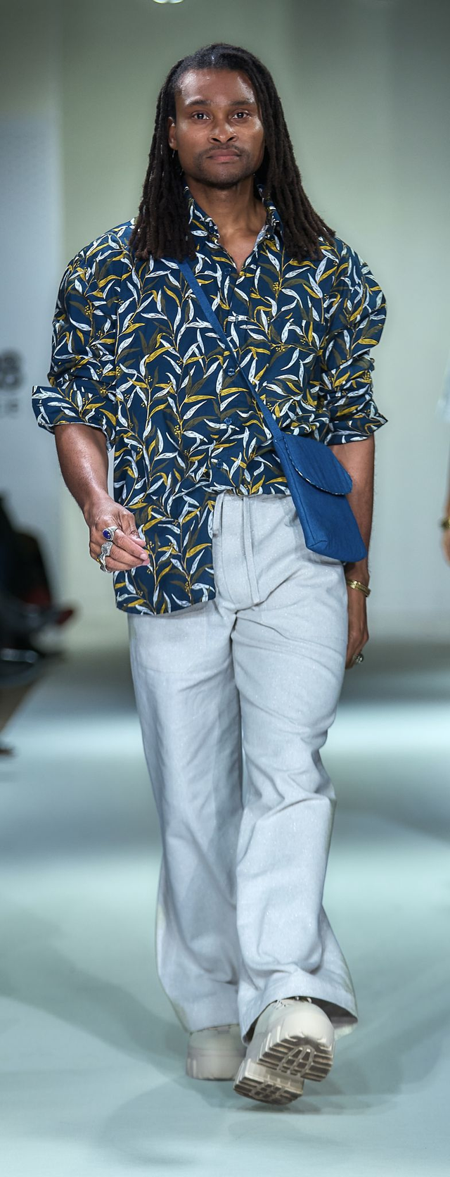 Pantalon coton/ lin pailleté - Collection INCANDESCENCE