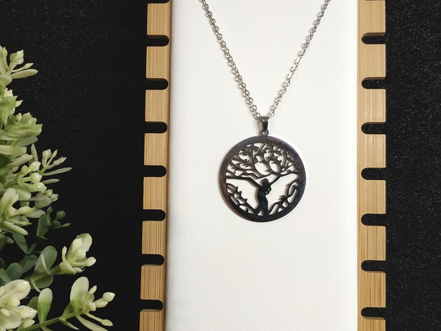 Collier arbre de vie argenté