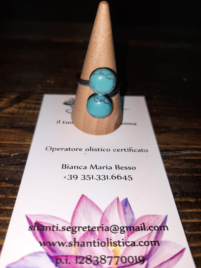 Anello donna turchese