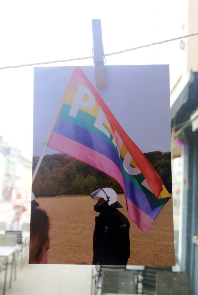 Postkarte - Hambi, Peace against Cops