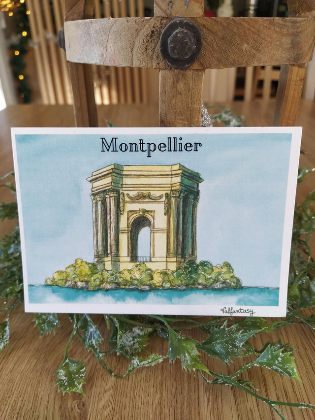 Carte "Montpellier, Le Peyrou", 10 x 15 cm