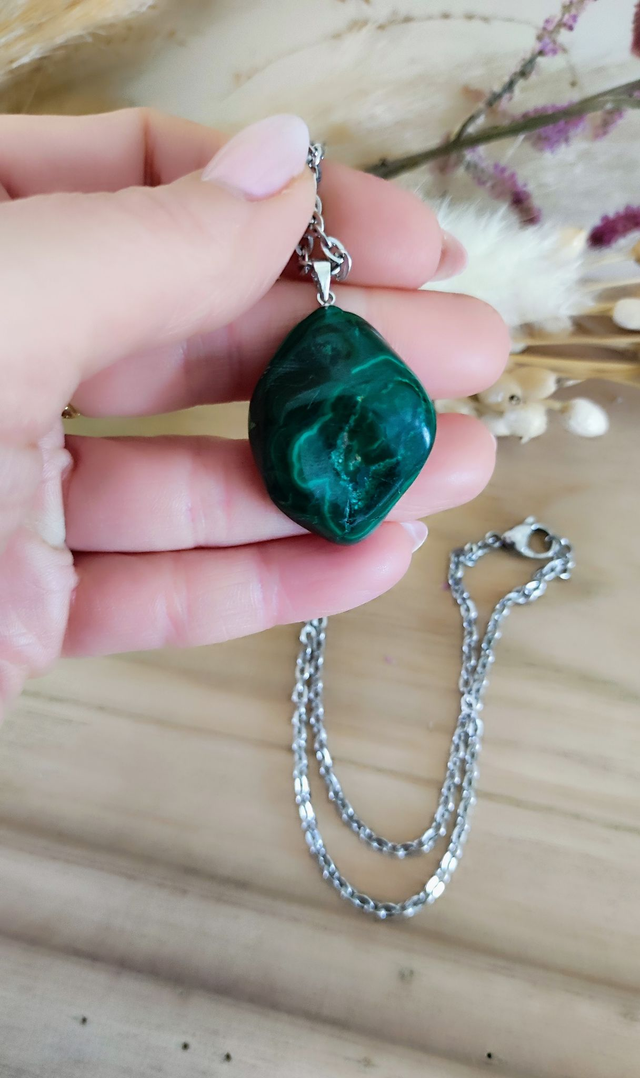 Pendentif Homme Malachite