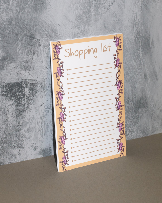 Bloc-note shopping list