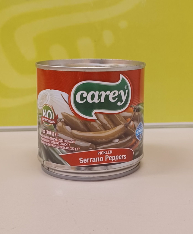 Chile Serrano ganz entero Carey 340 g