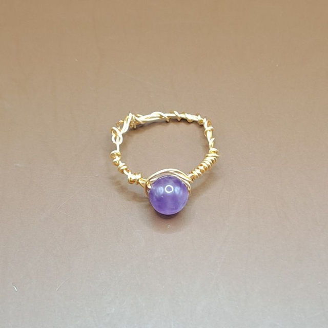 Bague non ajustable Améthyste 57