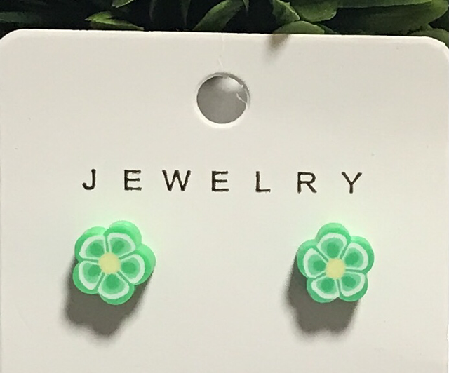 Children Green Earrings- CGE01