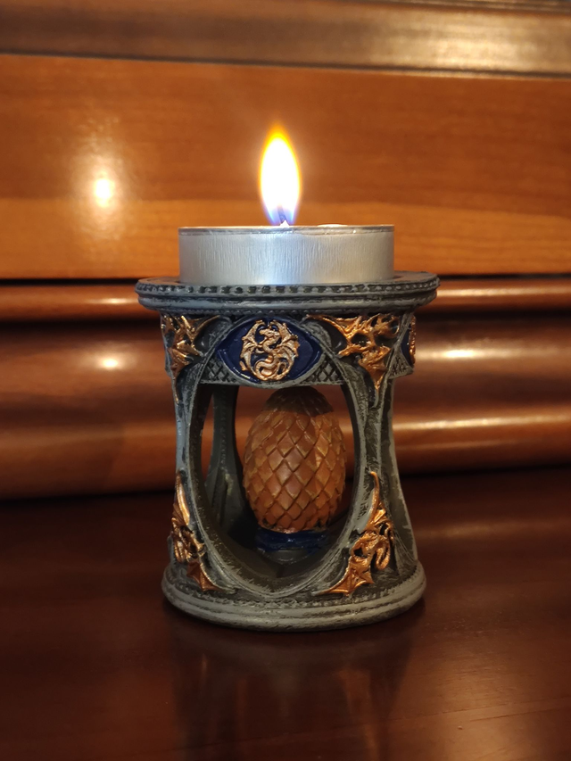 Support Bougie chauffe-plat dragon