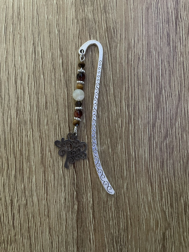 Marque-pages Oeil de tigre, Oeil de taureau et Jade blanc