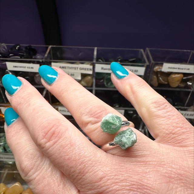 Green Aventurine Ring Adjustable 