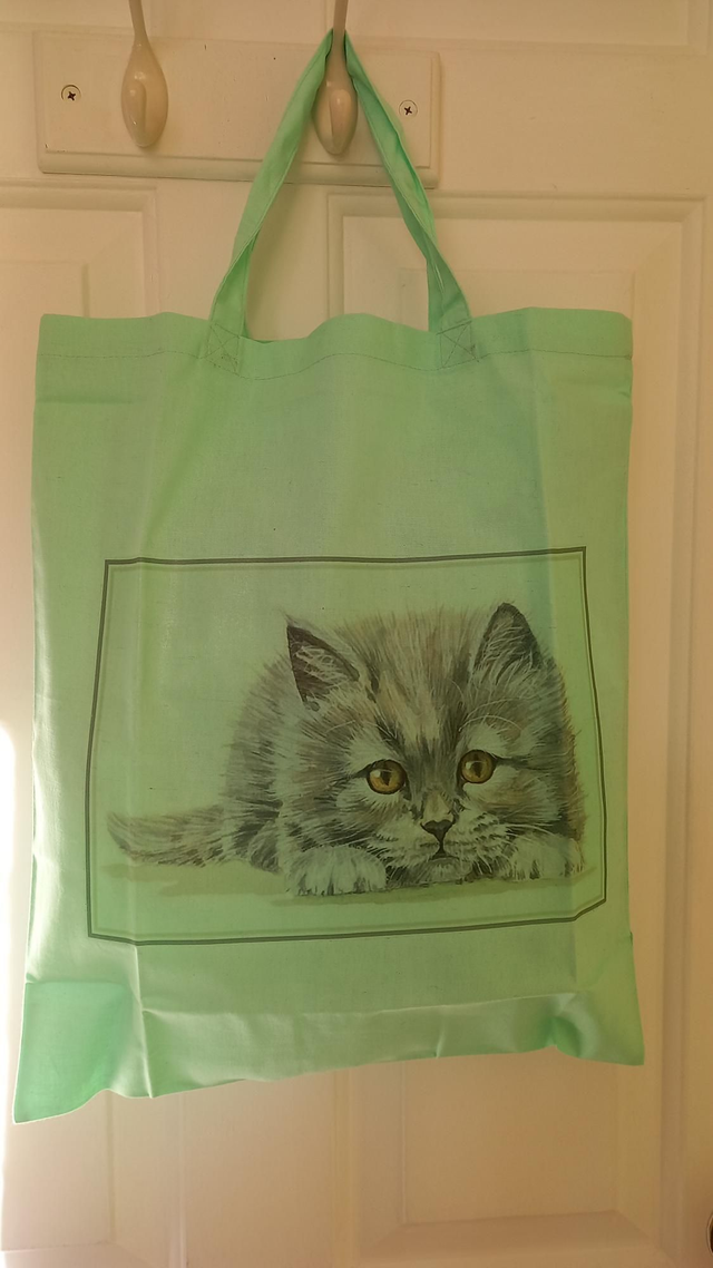 Grey Cat Tote bag 