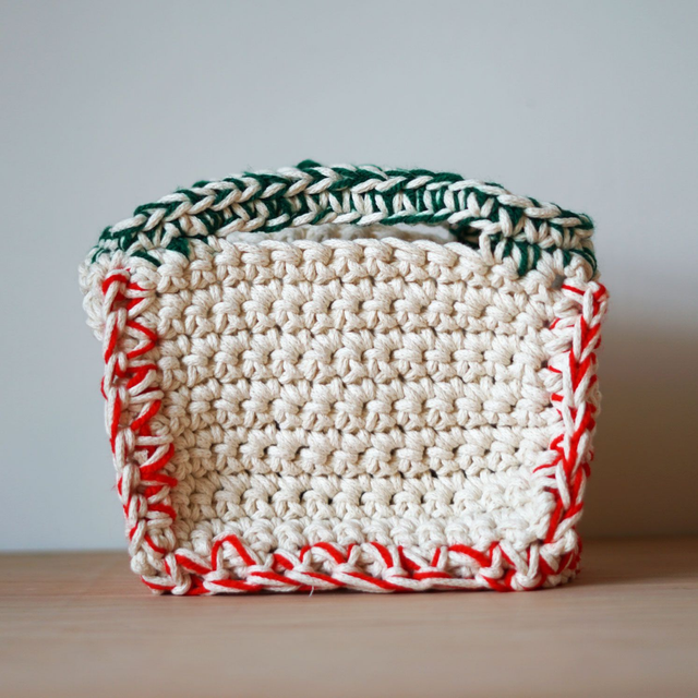 Crochet Bag - Green/Red