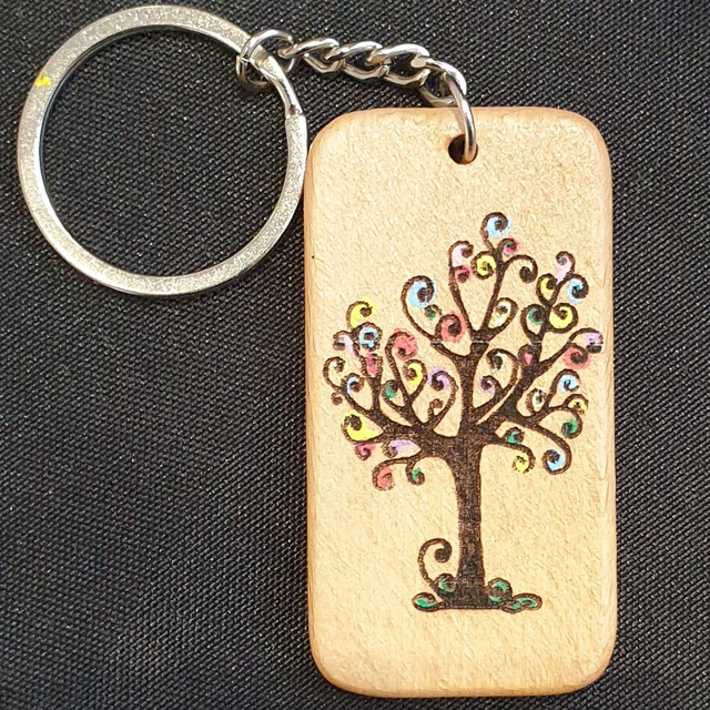 Porte-clef esprit zen, arbre de vie 