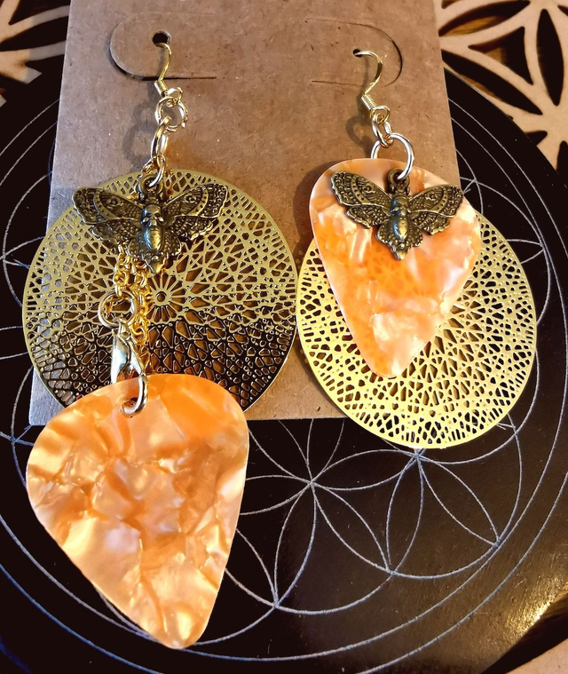 Boucles d'oreilles Médiators Oranges