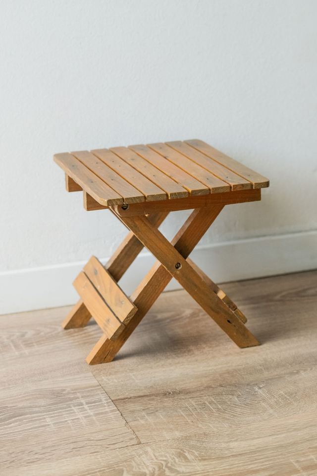 Tabouret pliant en bois 🪴