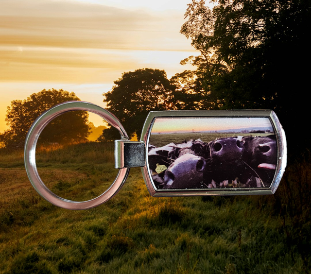 Key Ring - Cow (metal)