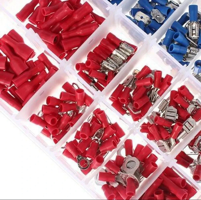 480 Cosse Electrique plates Connecteurs Isolées à Sertir Assortiment sertissage