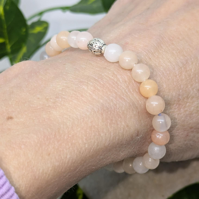 Bracelet "Aventurine pêche" 6mm BR-024