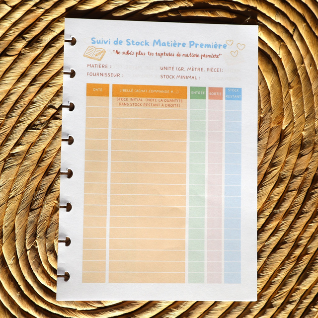 Recharge 24 Suivis de Stock Matières Premières + Recharge bougie (en option)