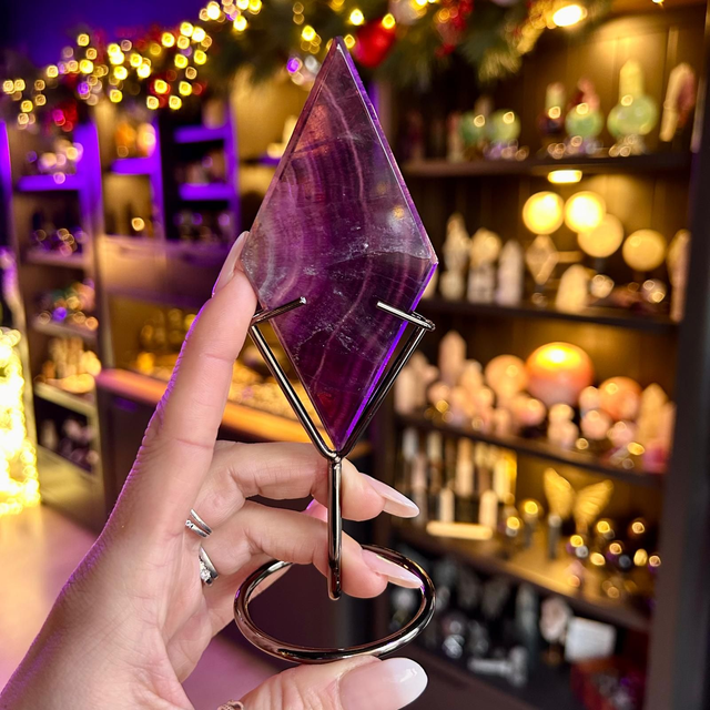 Fluorite Diamond on Stand R62J1