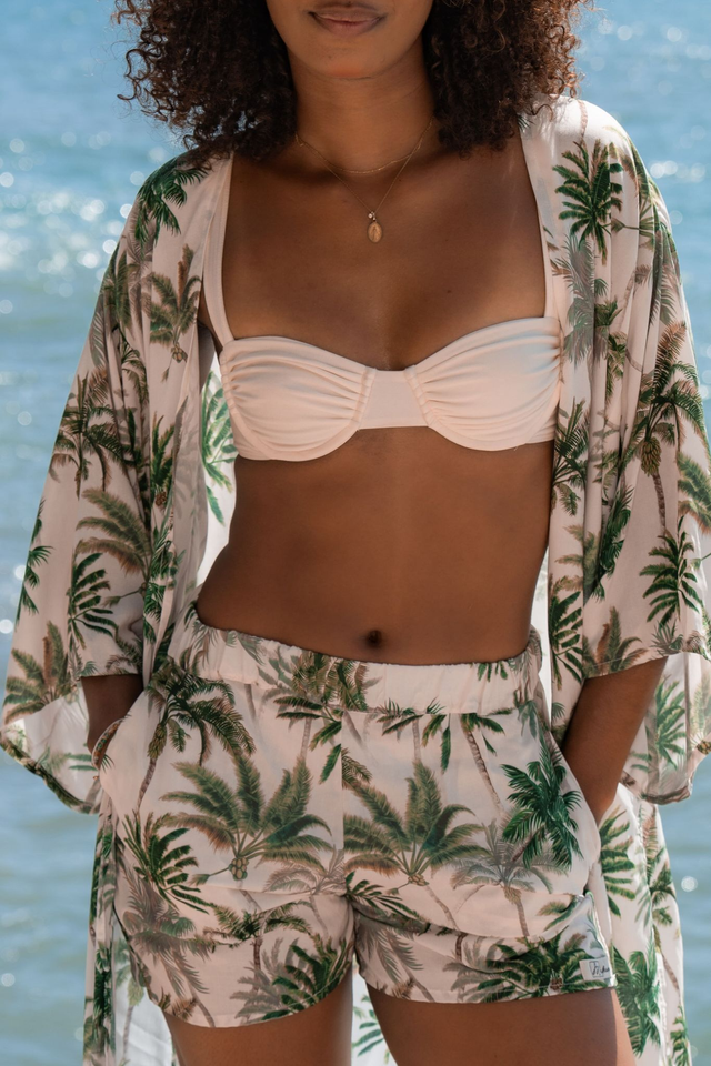 Tunique longue palmiers