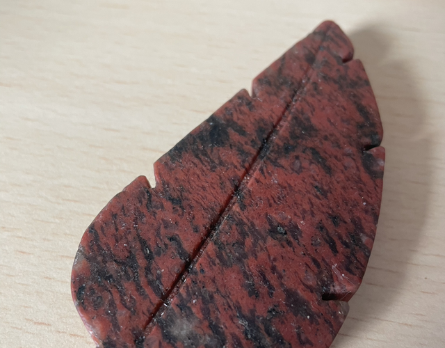 Red Jasper Gemstone Leaf Crystal 