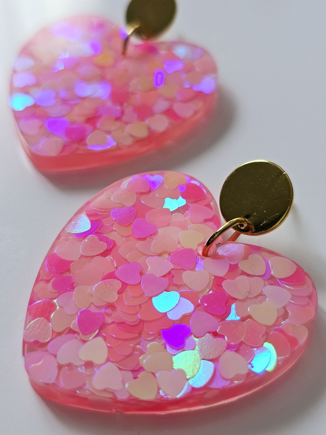 KISS'KISS aux cœurs roses holographiques