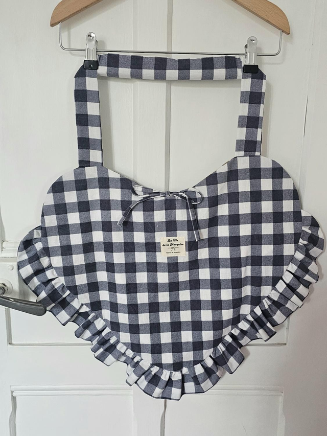 Tote bag coeur pliable en tissus upcyclés