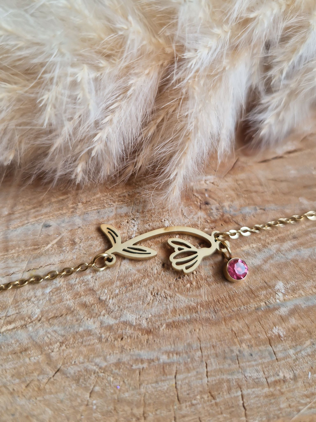 Bracelet "Fleur de Naissance" – Janvier : Perce-Neige 