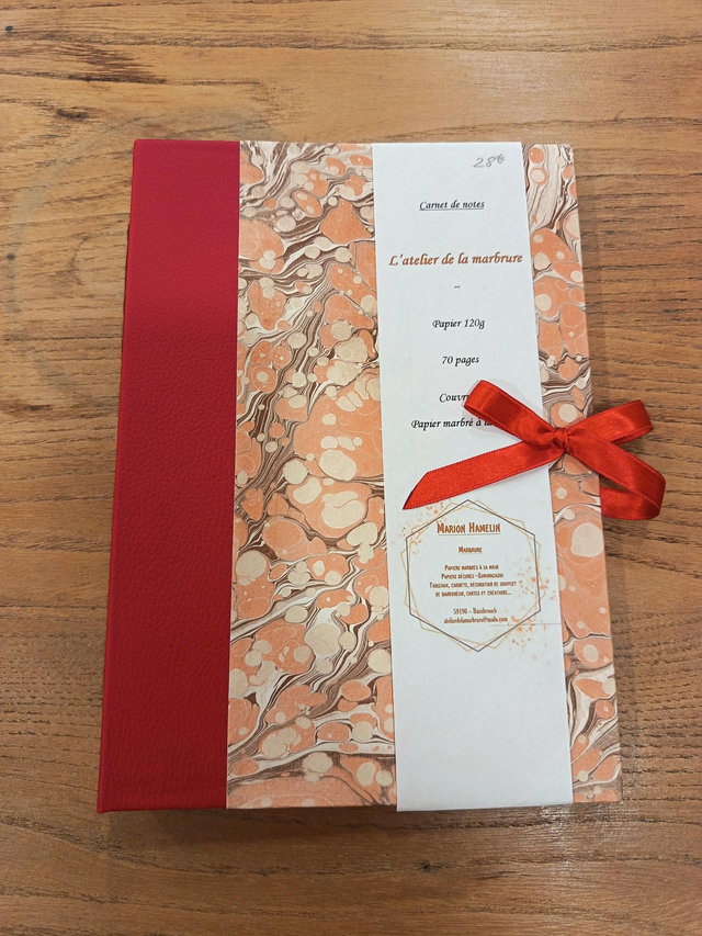 Carnet de notes grand format rouge