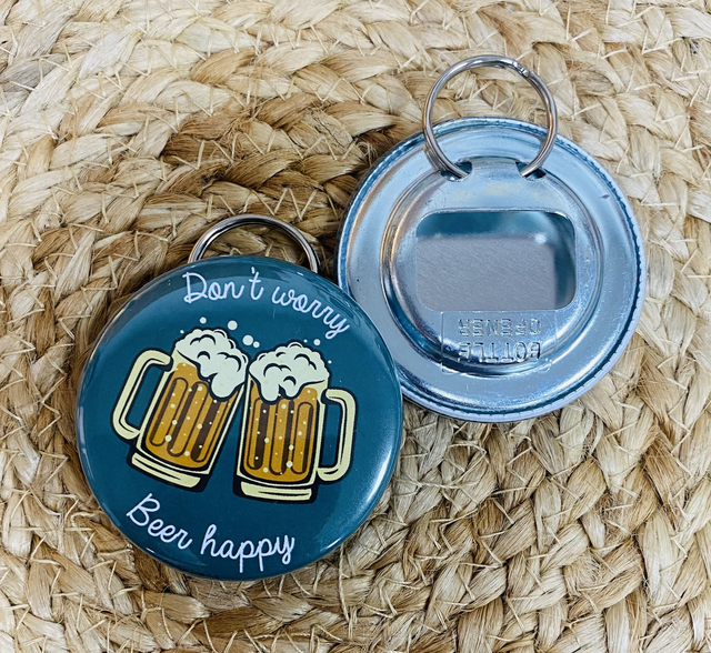 Porte clé décapsuleur Don&#039;t worry beer happy