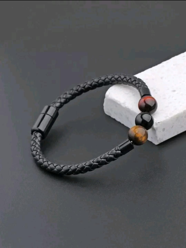 Bracelet en Oeil de tigre - 8mm - fermeture aimantée 