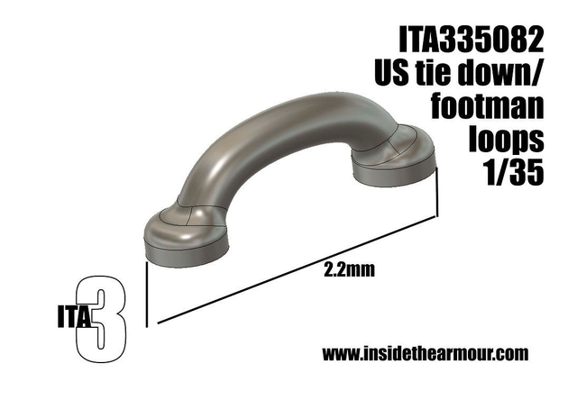 ITA3 - ITA335082 US tie down/ footman loops 1/35 (x120pcs)