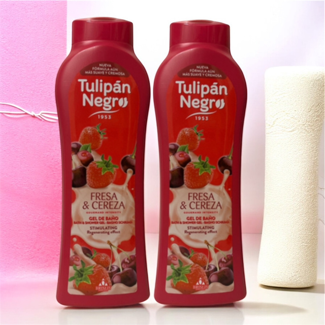Gel douche fraise&amp;cerise crème X2