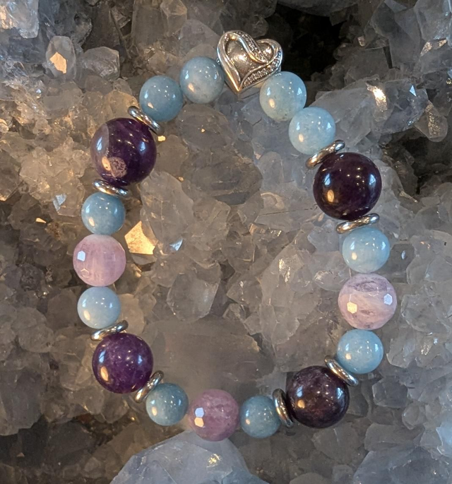 Calcite bleue et Améthyste