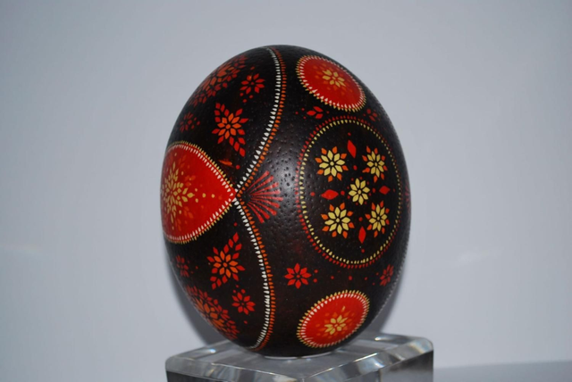 1 Straußenei Färbe- Technik