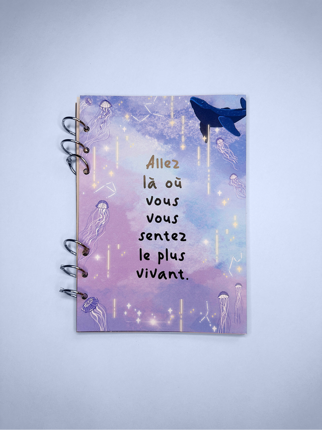 Carnet spirale - baleine