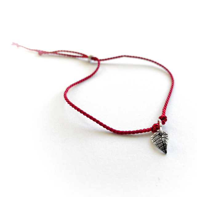 Red silk cord bracelet